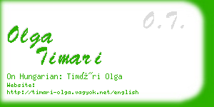 olga timari business card